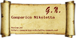 Gasparics Nikoletta névjegykártya